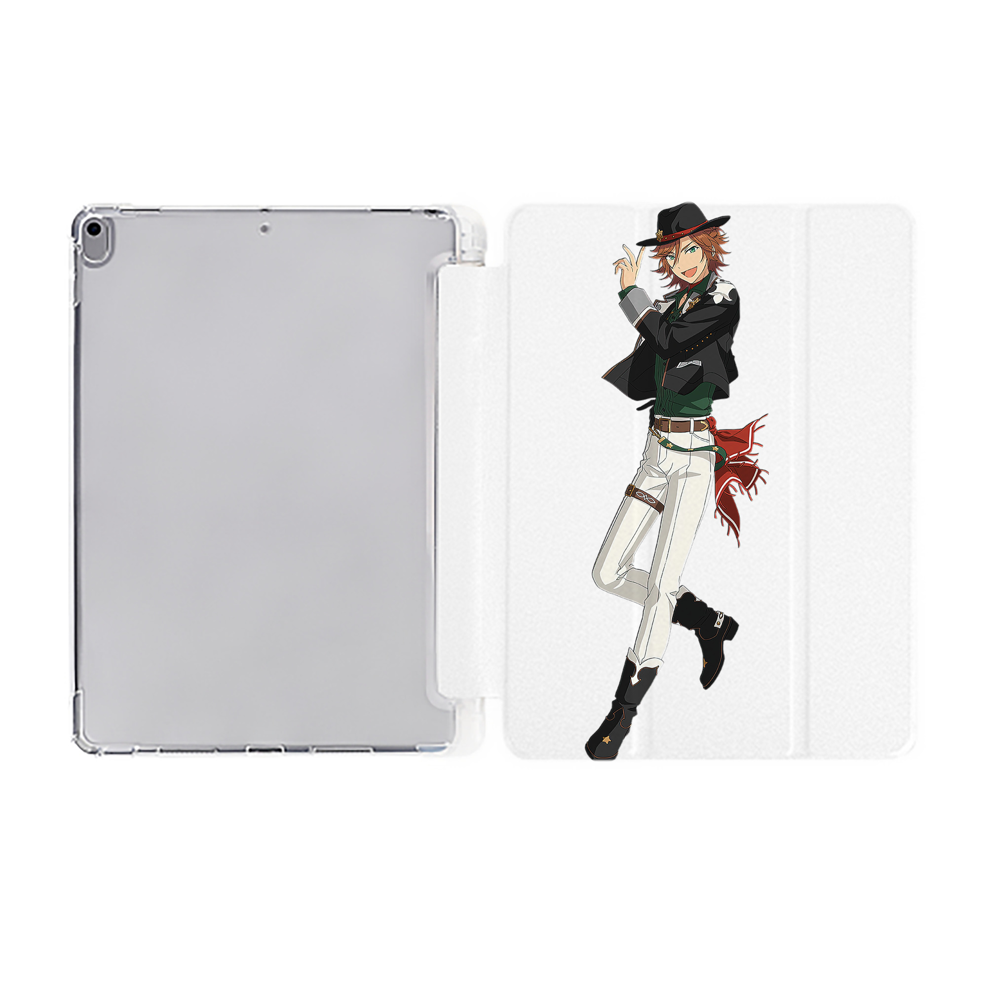 （画像用） あんさんぶるスターズ! Ensemble Stars IPad ケース ペン収納付き 三つ折りスタンド PUレザー×シリコン 対応機種9.5/10.5/10.9インチ